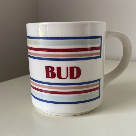 Vintage Mount Clemens Pottery Mug Bud Name mug Stripes coffee tea - Picture 3 of 10